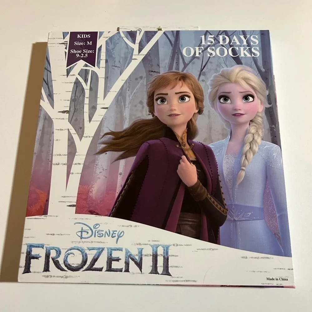 Disney Frozen 2 15 Days of Socks Advent calendar Kids
